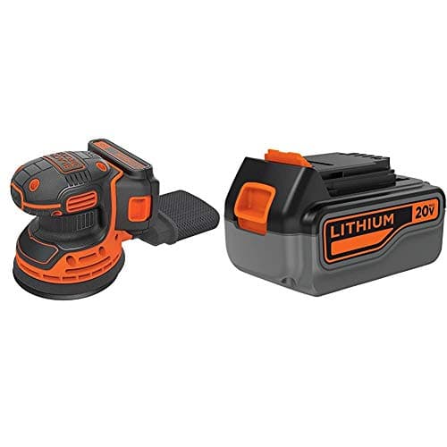 Black+Decker 20V MAX Random Orbit Sander with 4Ah Battery